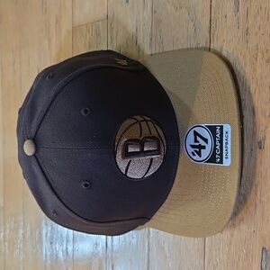 Brooklyn Nets Snapback Hat '47 Brand Captain Two Tone "Toffee" NWT  Rare